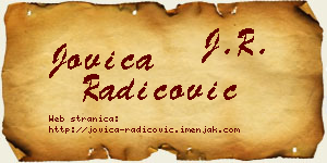 Jovica Radicović vizit kartica